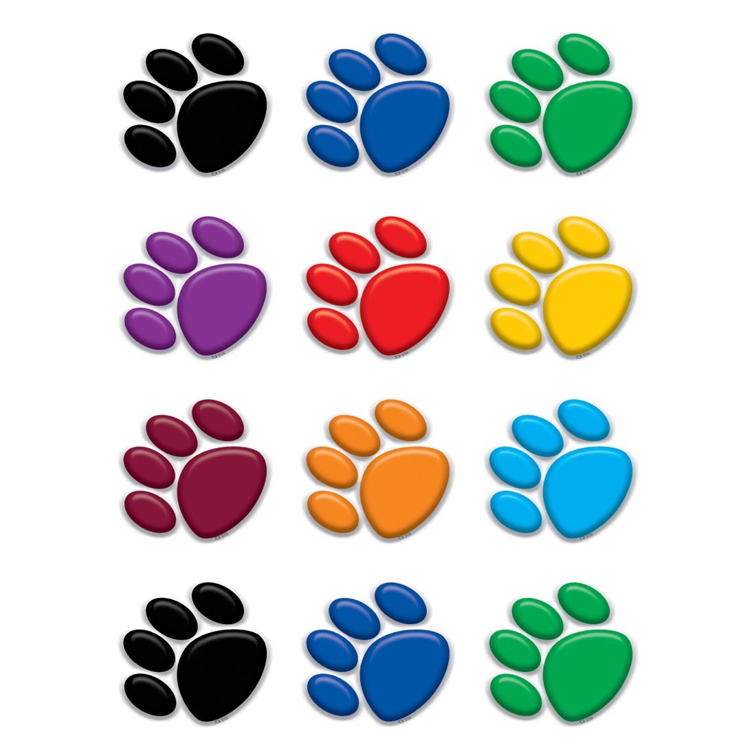 Colorful Paw Prints Mini Accents by Teacher Created Resources