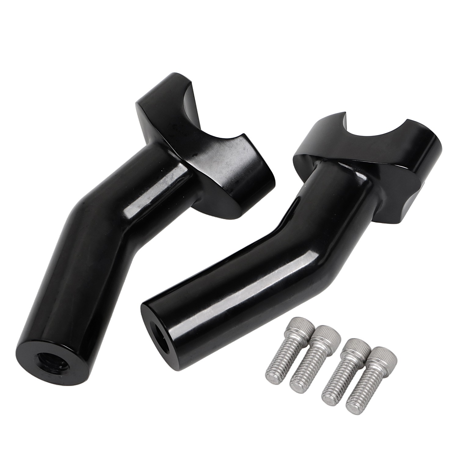 4.5" Tall Pullback Handlebar Risers For Harley Dyna Street Bob Heritage Softail