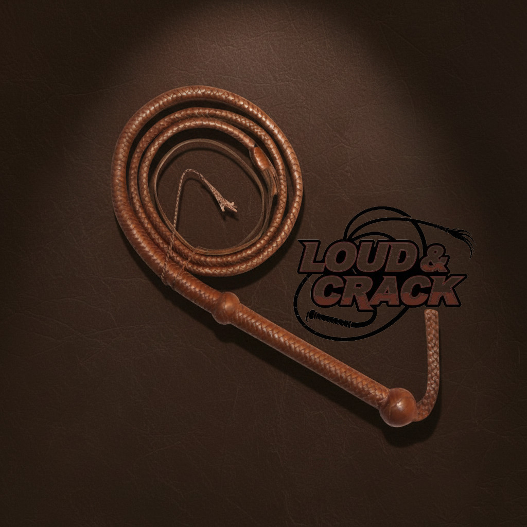 6ft Bull whip Cowhide Leather Handmade Equestrian Professional bullwhip