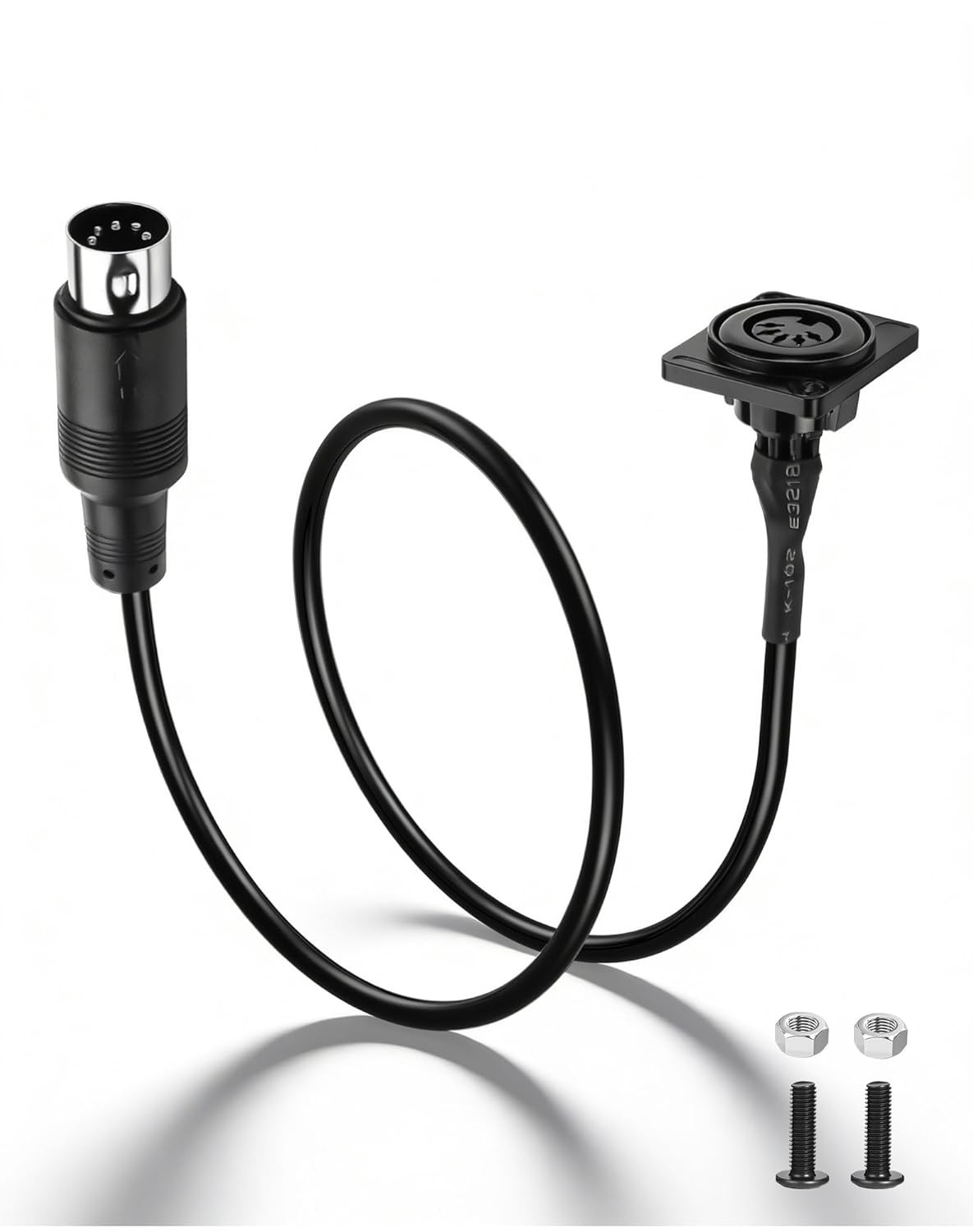 5-Pin DIN MIDI Extension Cable, Female to Male, 1.64FT for Instruments