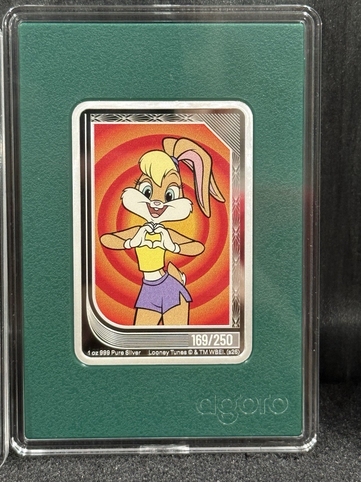2026 Agoro WB LOONEY TUNES Trading Coin LOLA BUNNY🐰 Emerald Mintage 1oz #169