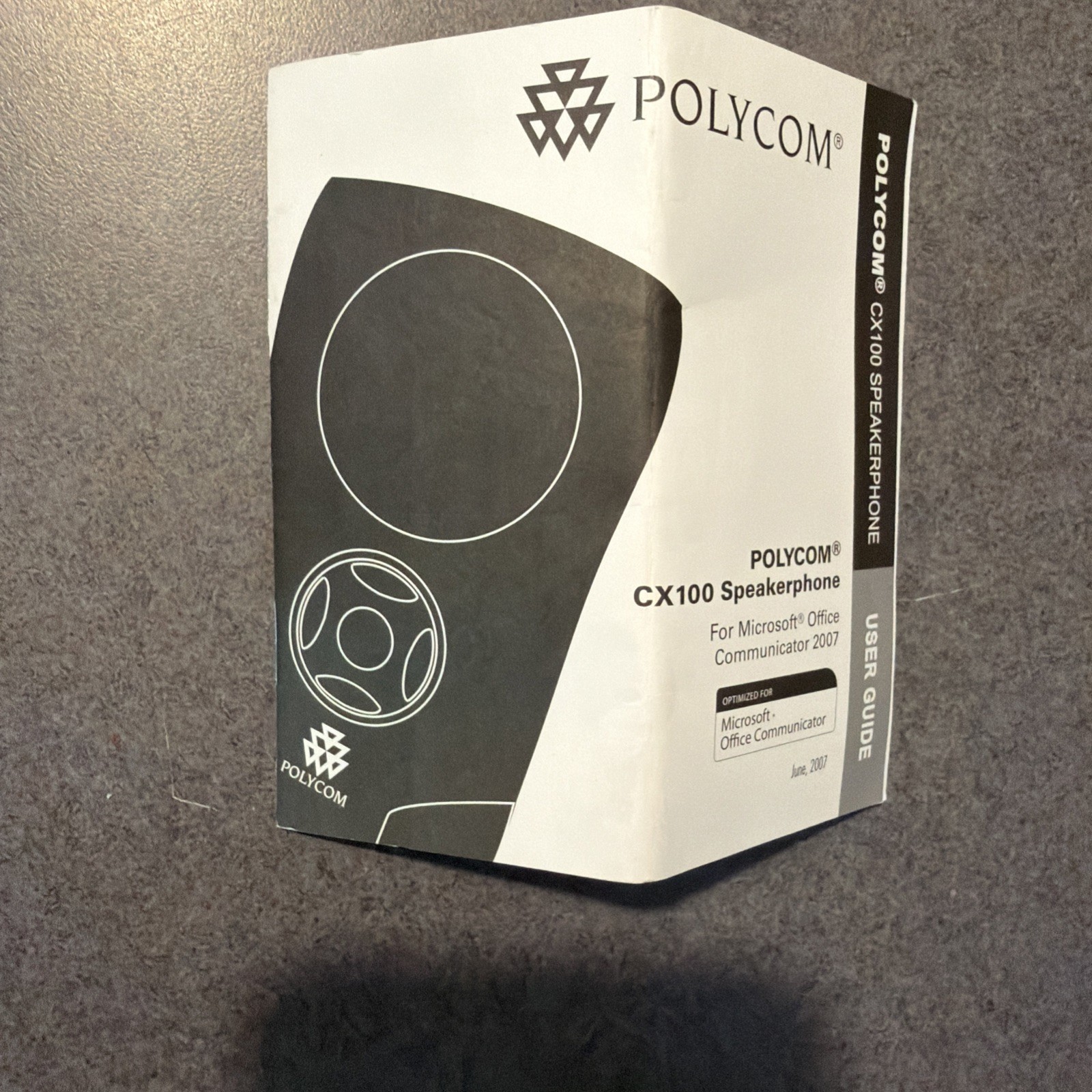 Polycom Communicator CX100 USB Desktop Speaker Phone Microphone W/ Case