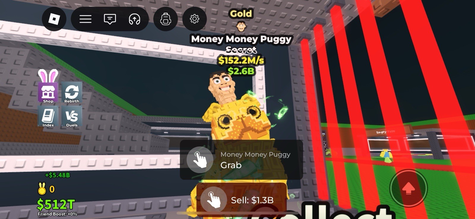 Roblox Money Money Puggy Secret Gold Virtual Collectible Game Item Asset