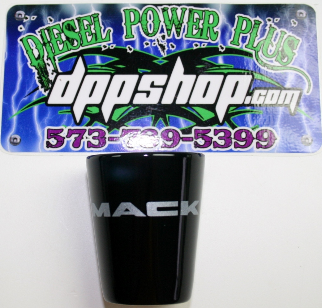 Black mack shot glass cup mug bulldog bull dog truck semi diesel gear trucker 1