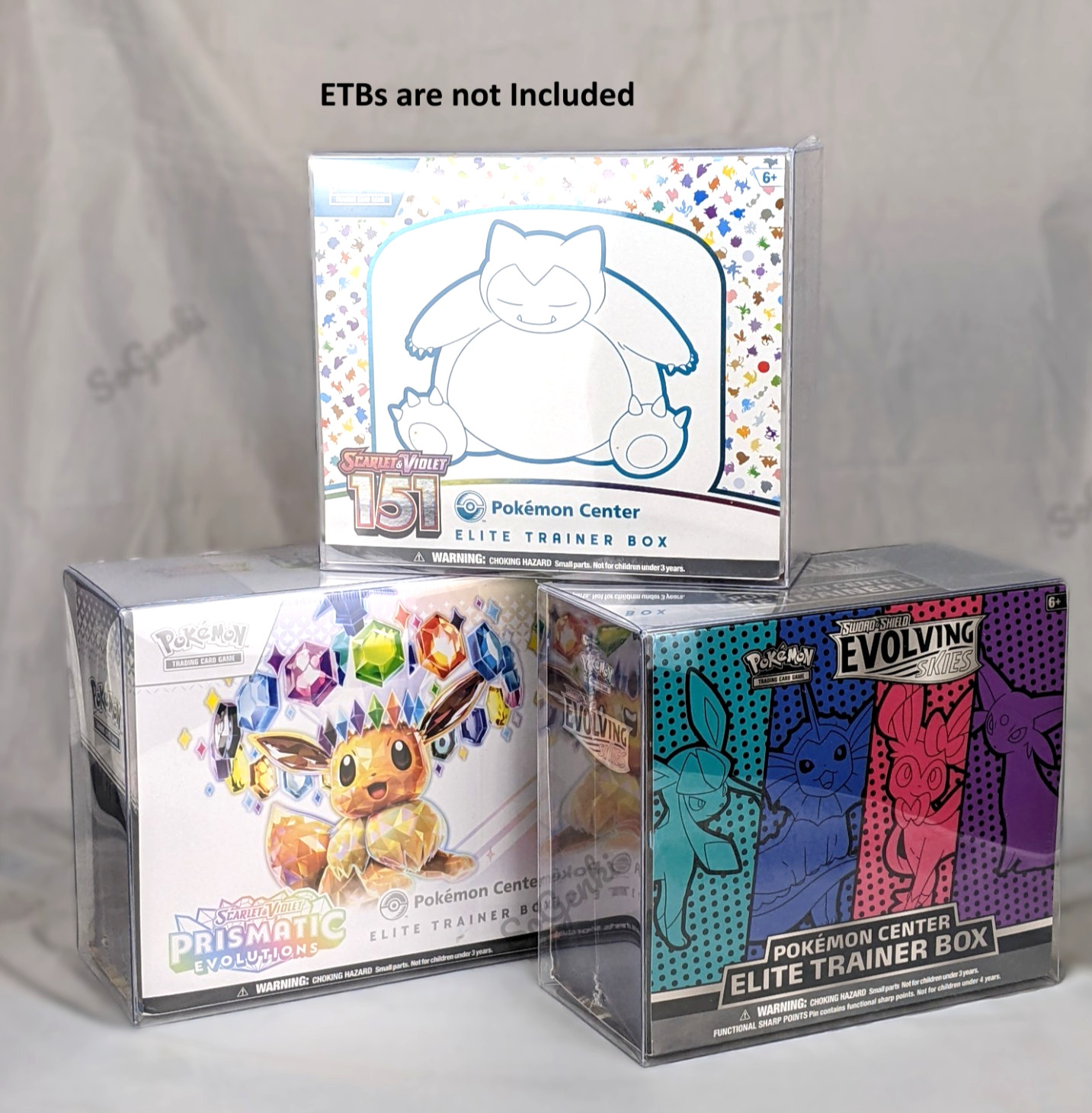 Pokemon ETB Protector Display Case PVC for Elite Trainer Box 5 Pack
