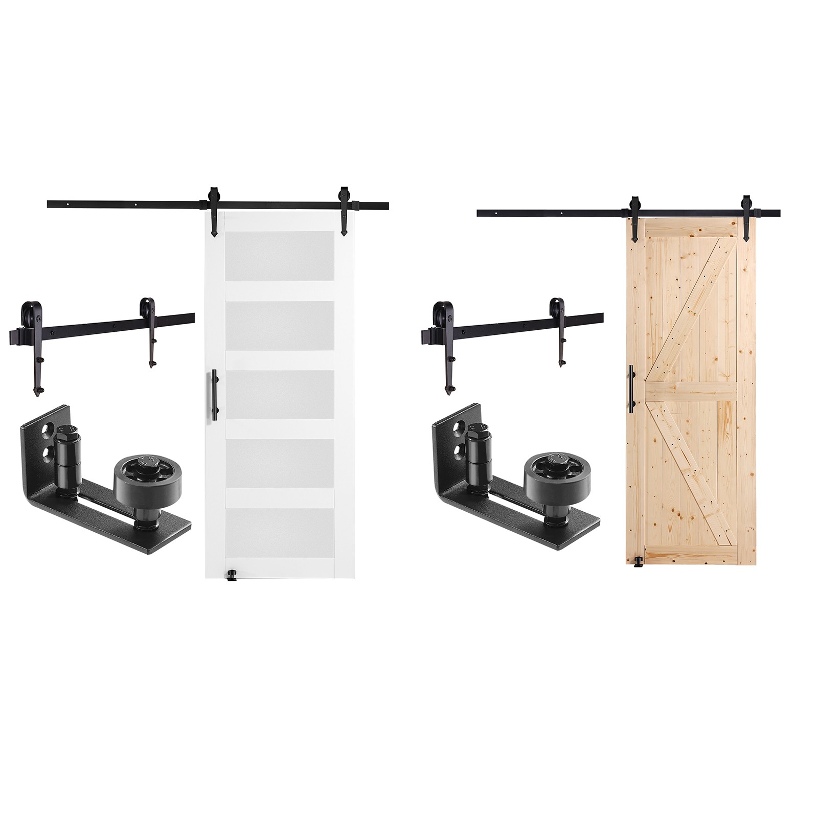Barn Door and Hardware Kit Wood Sliding Barn Door Kit Smoothly