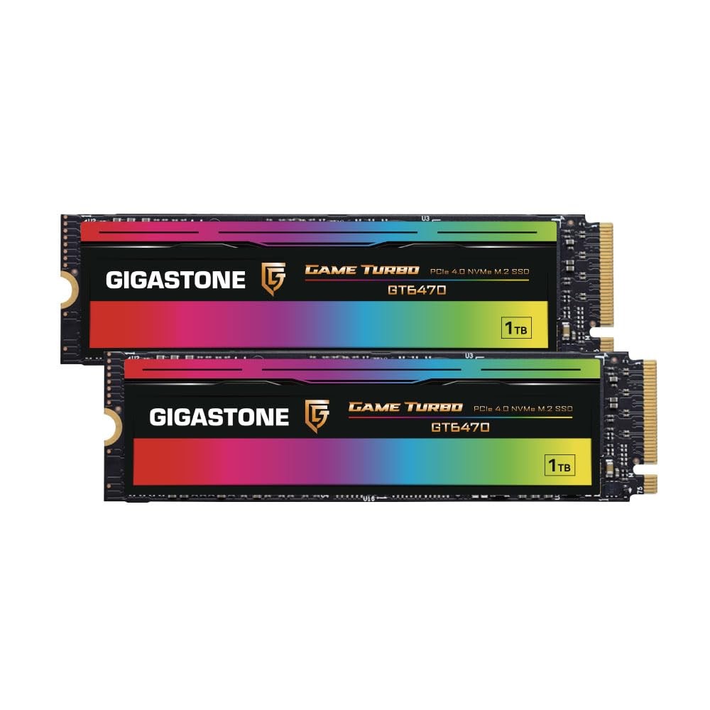 Gigastone 1TB Game Turbo PCIe Gen4x4 1TB, GAME TURBO 4.0 SSD 2-Pack