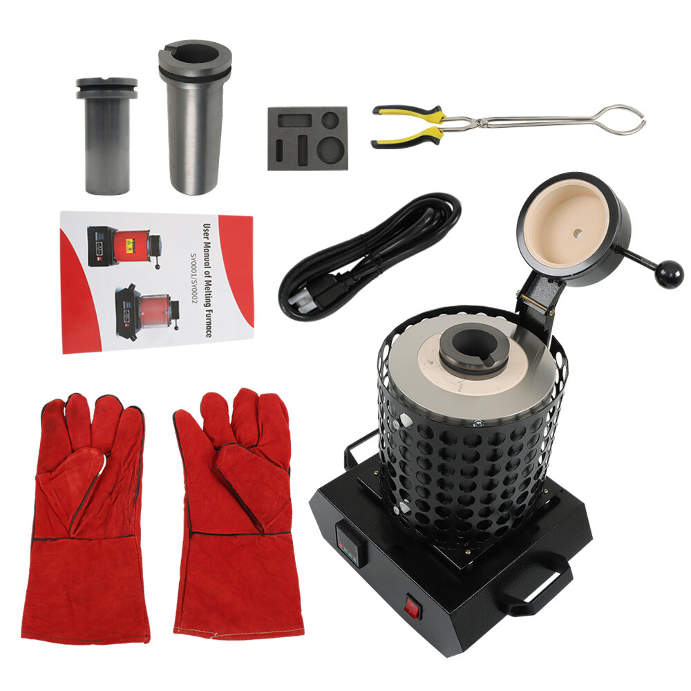 1+3 KG For Melt Scrap Metal Melting Furnace Forge Kit Electric Melting Furnace