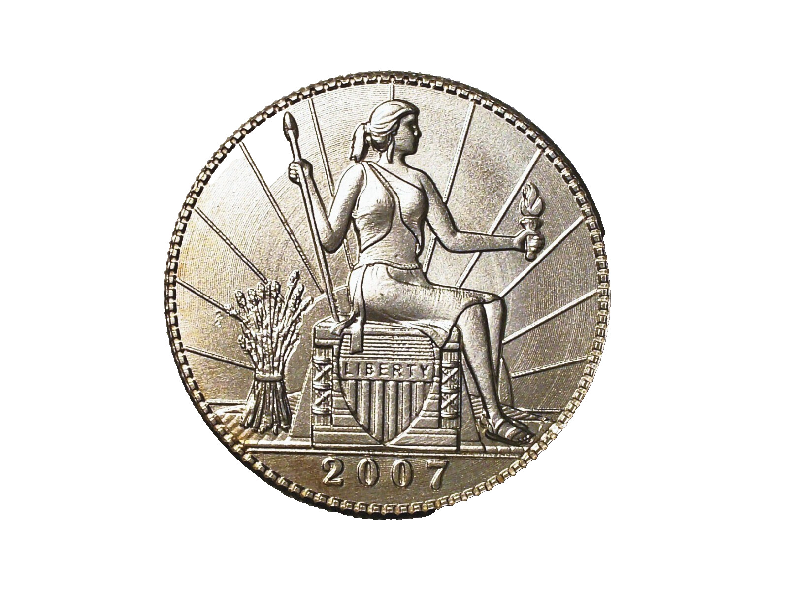 Daniel Carr - 2007 UNA 50 AMEROS - Seated Liberty - 0.5 troy oz. Satin Silver 