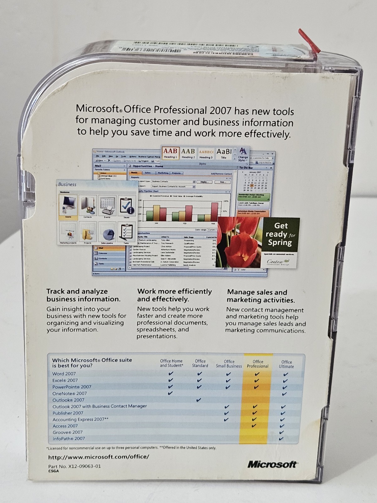 Microsoft Office Professional 2007 with Product Key - Exlnt - Two Install disks