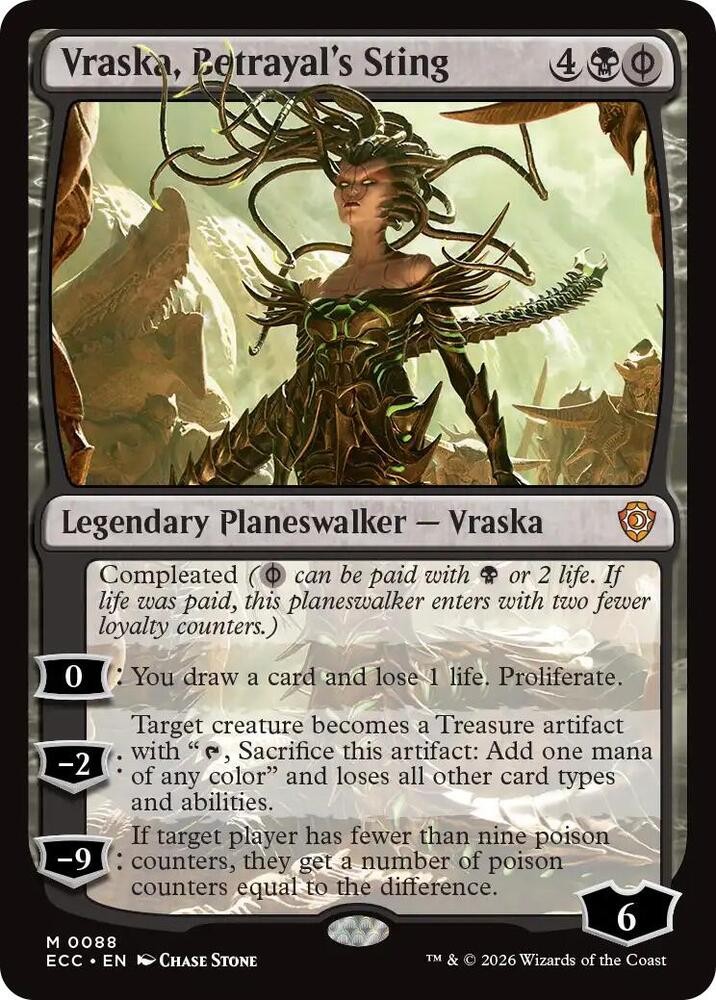 Vraska, Betrayal's Sting Mythic Rare ECC #88 Near Mint