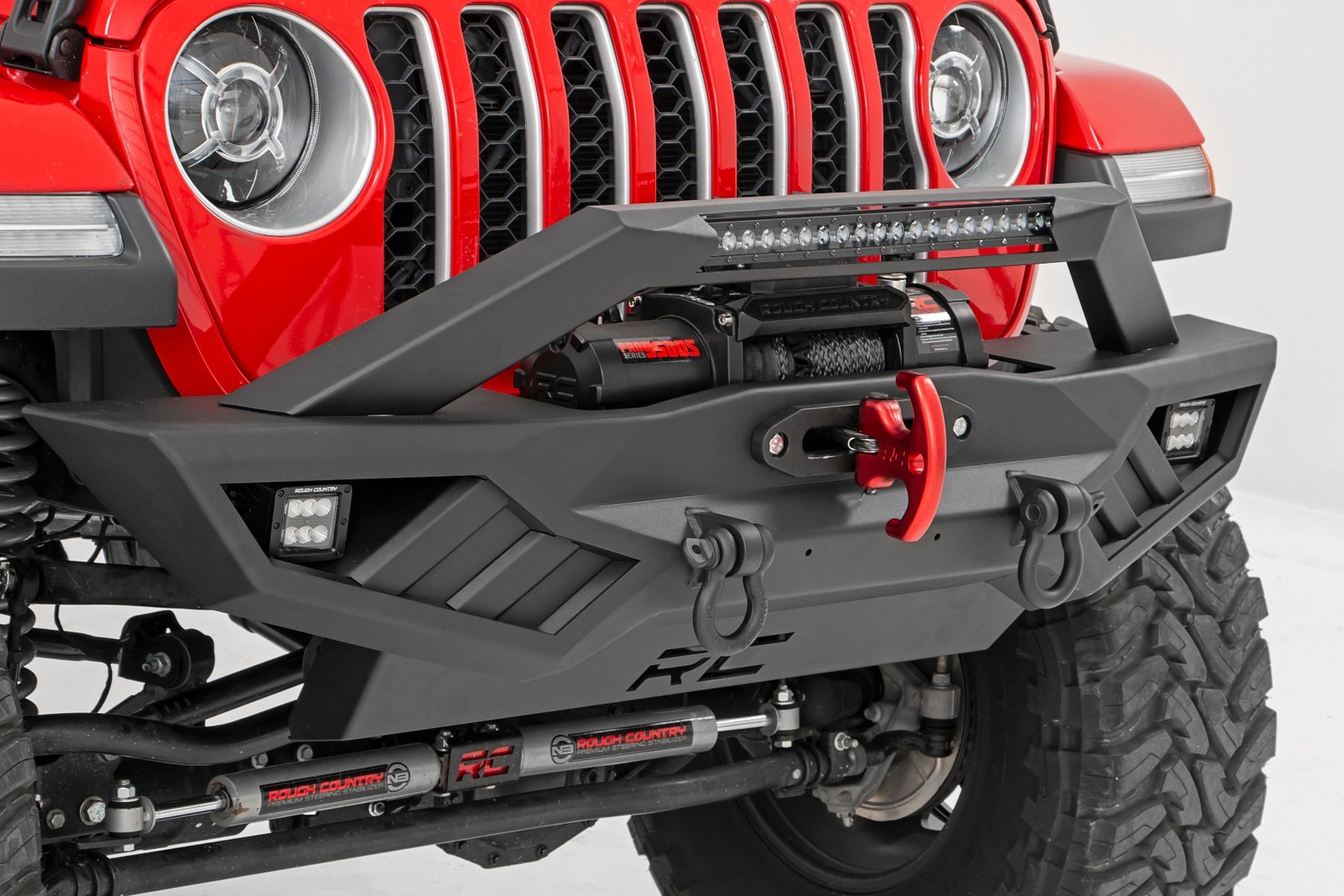 Rough Country Winch Cleat Red With Rubber Isolator