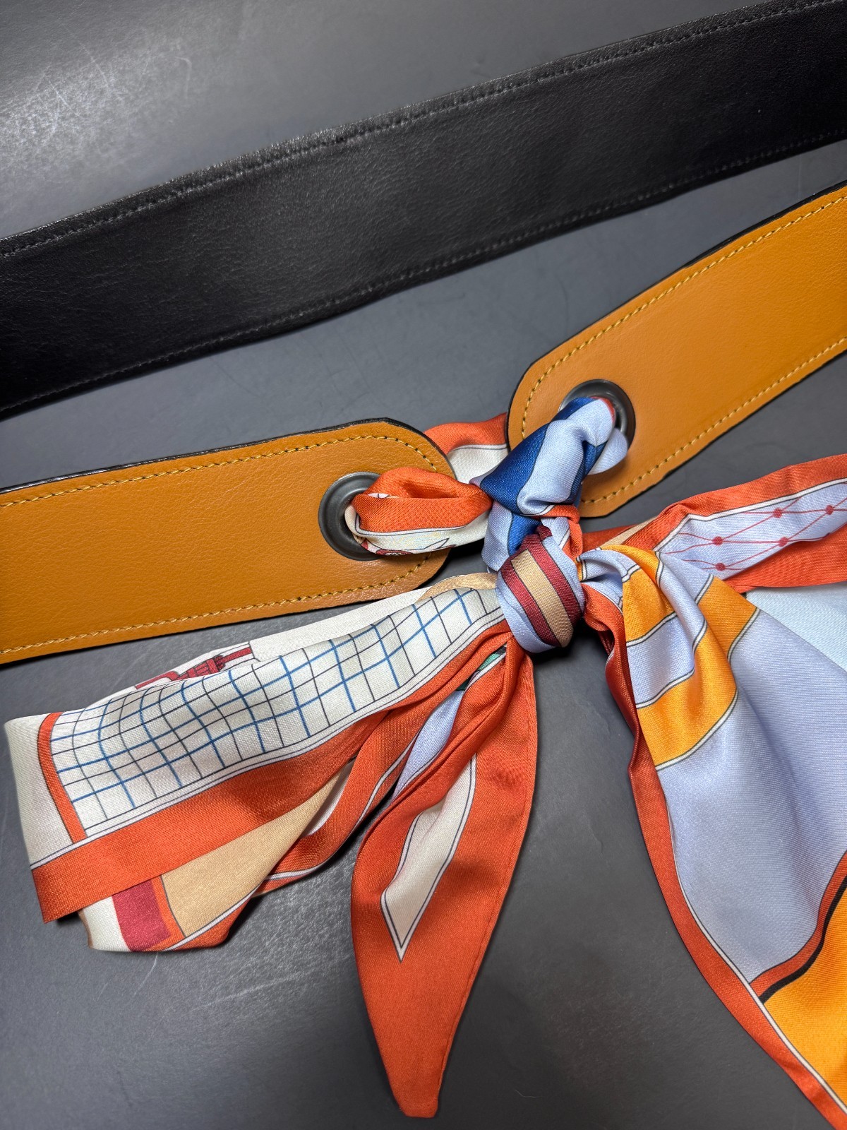 Reversible Scarf Waist Belt Leather Accessory Leather scarf belt