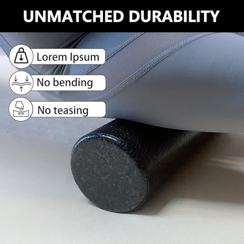 Travel Size Back Roller, High Density Foam Roller for Back Stretching, Black
