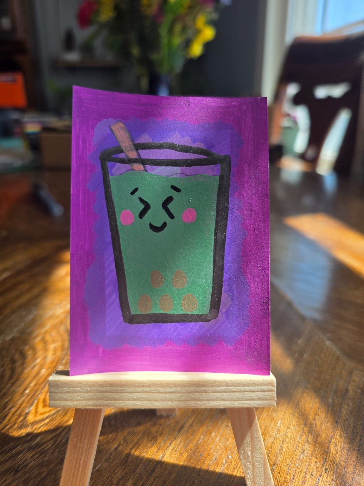 aceo atc original artist trading cards Acrylic