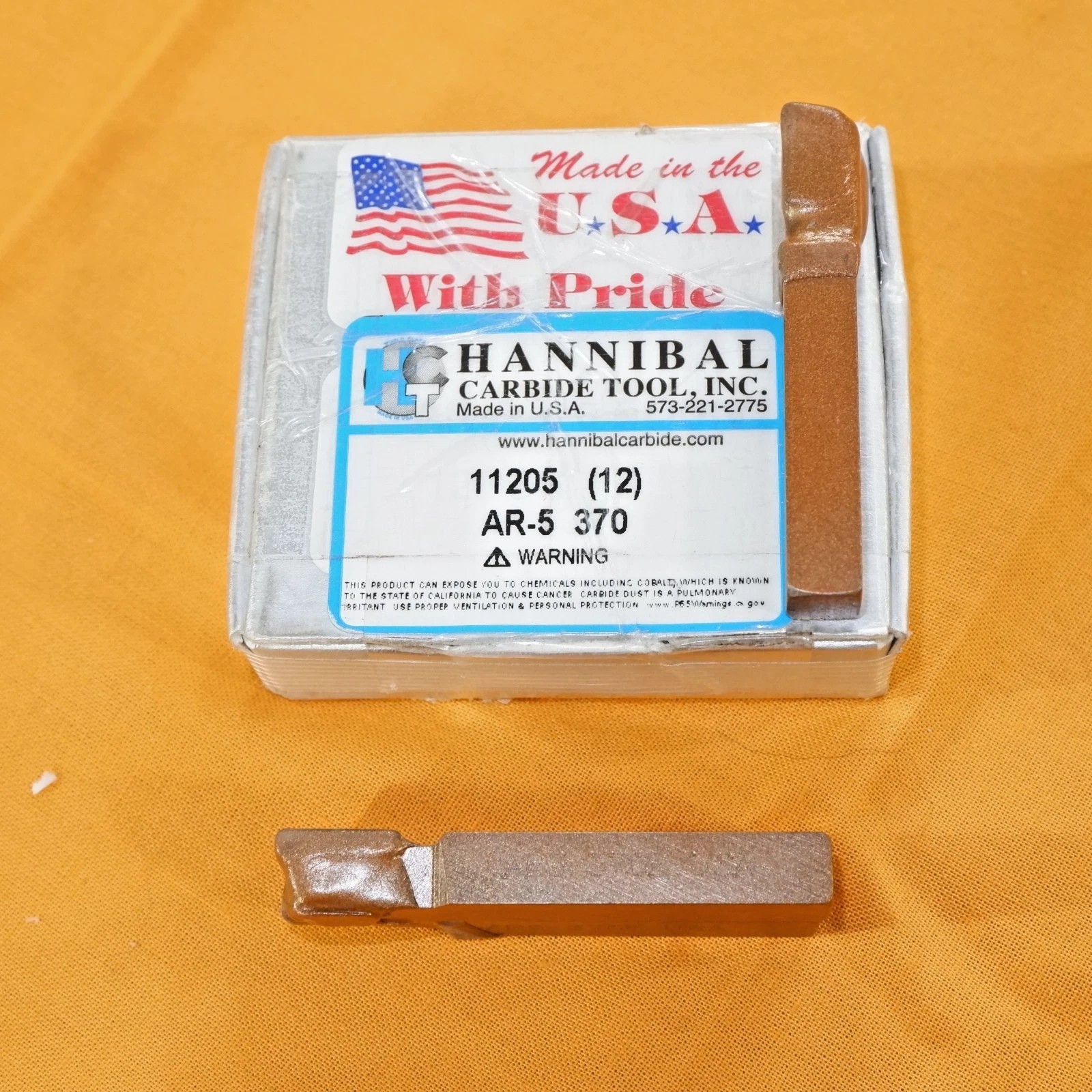 Carbide Tool Bit, 5/16 sq, AR5, Grade 370 - Hannibal - Box of 12 - FreeShip
