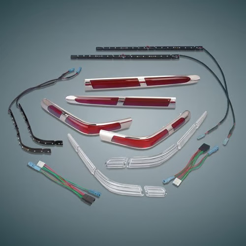 Show Chrome LED Saddlebag Molding Insert Kit Motorcycle Street Bike 52-702A