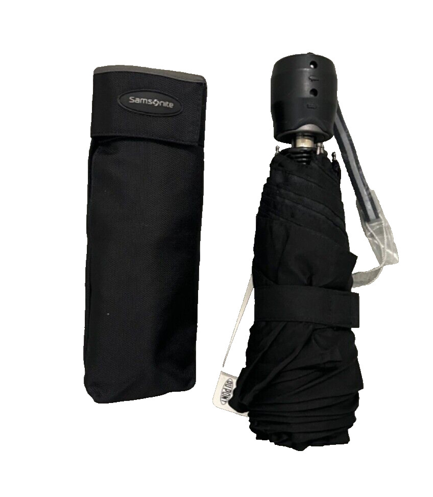 Samsonite Compact Auto Open Auto Close Umbrella with Safe Lock Handle