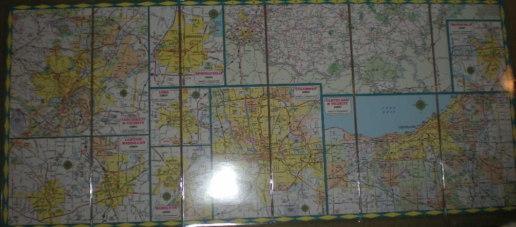 Road Map of Ohio, by Five Star Map, Folded & Laminated