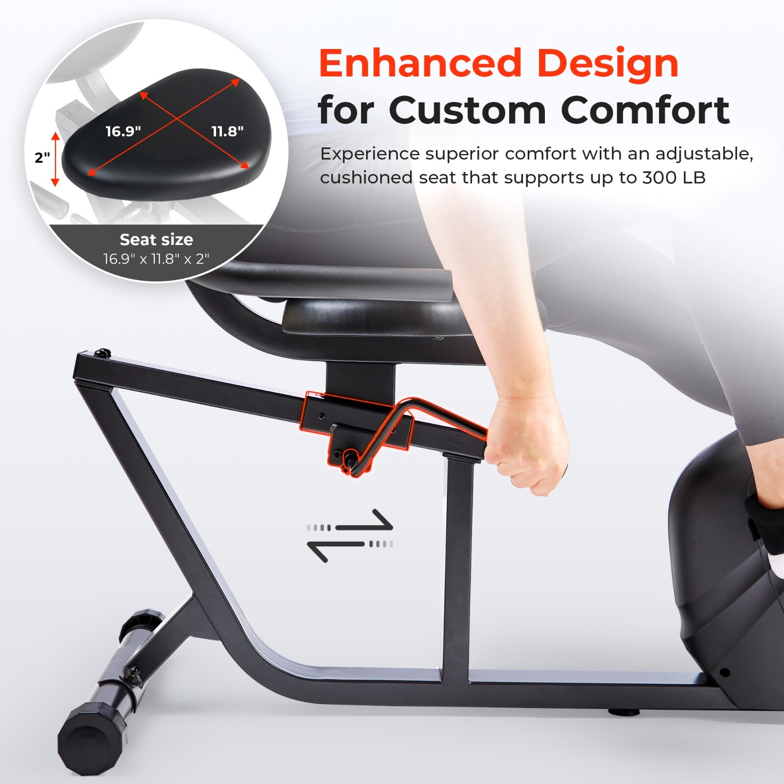 SMART Recumbent Exercise Bike Full Body Home Workout Machine Cycling Fitness