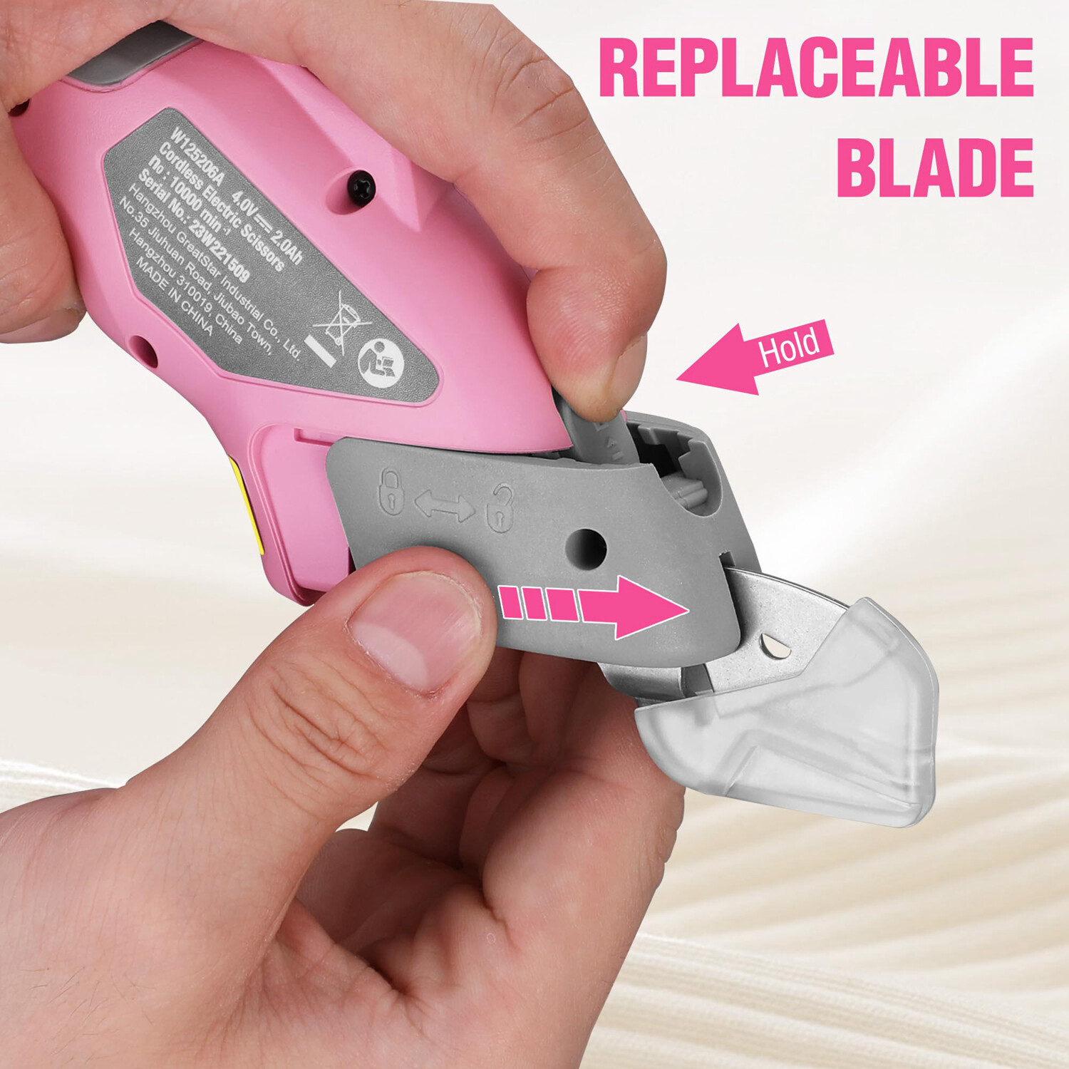 WORKPRO 4V Cordless Shear Cutter with 2PCS Blades Rechargeable Powerful Scissors
