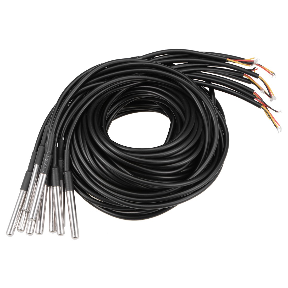 DS18B20 Temperature Sensor Waterproof Digital Thermal Probe 2M 10 Pcs