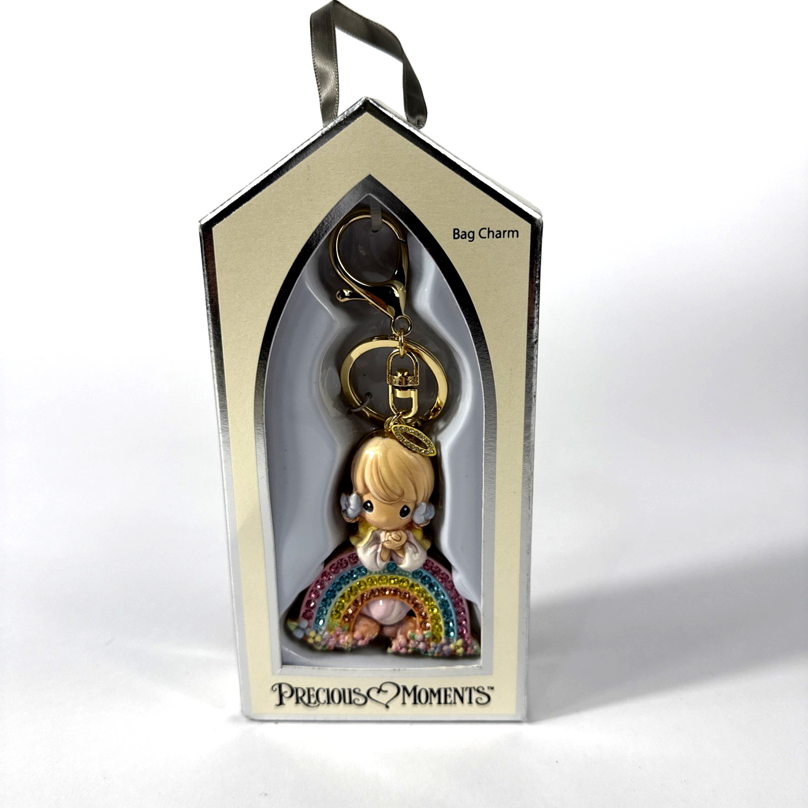 💎 ❤️️ Precious Moments Bag Charm Girl Rainbow Or Blessed Angel 🔗 ❤️️