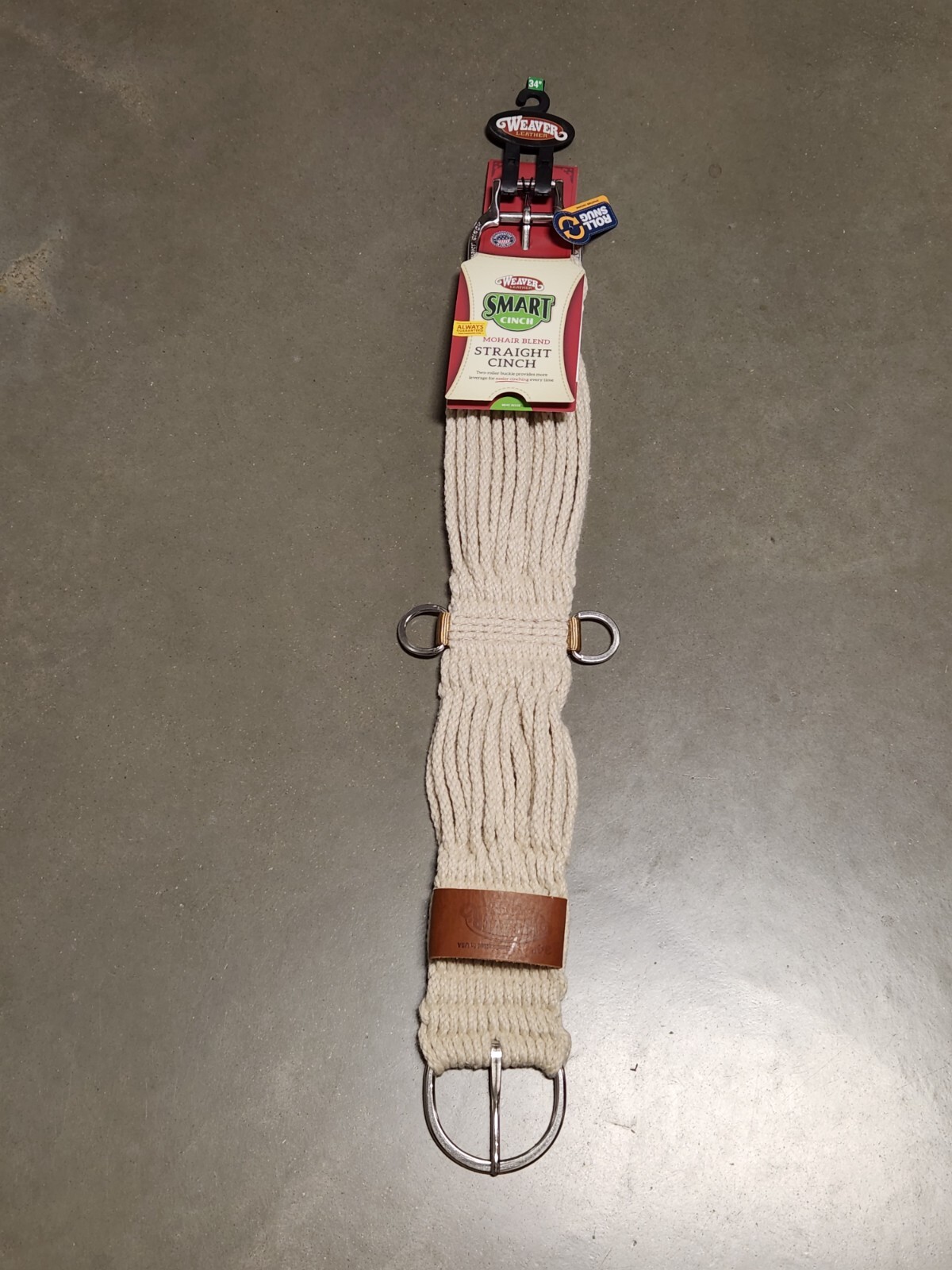 Weaver Horse Western Riding Mohair Straight Cinch 34"