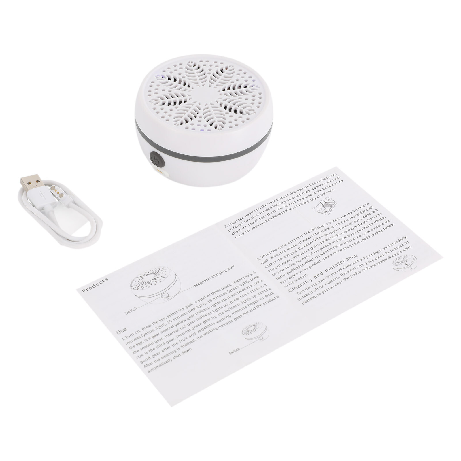 Fruit and Vegetable Cleaning Machine Purifier Portable Washing Cleaner Device
