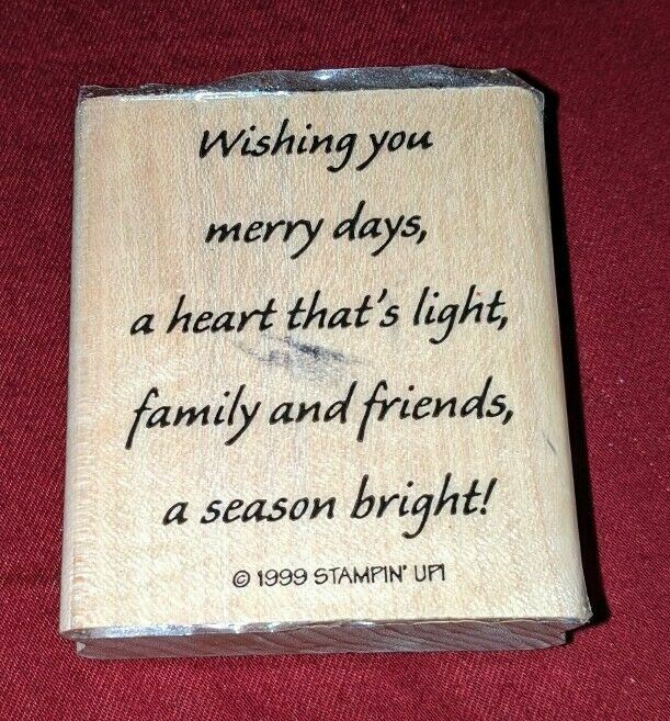 Wishing you friends season bright Stampin Up Versatile Verses WM Rubber Stamp