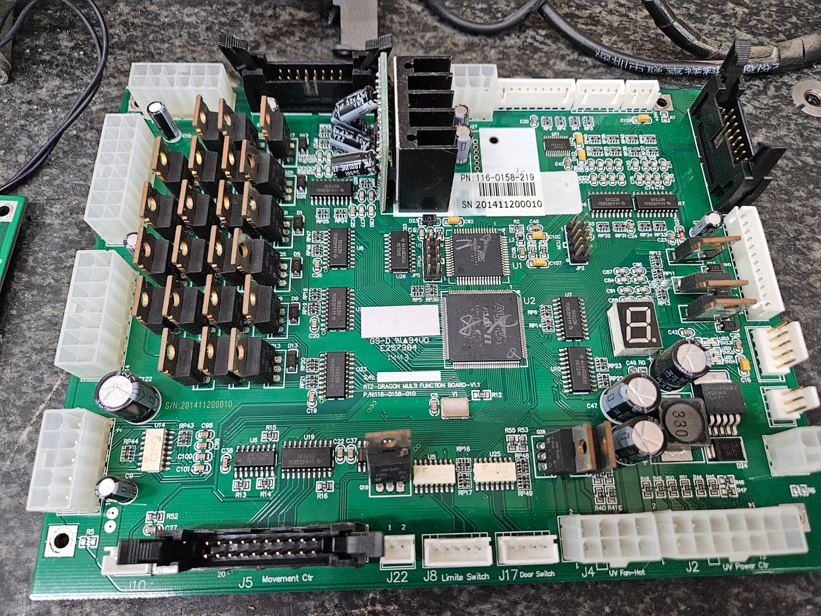 PCBA Multifunction Board for EFI Vutek H1625 UV Printer p/n 116-0158-219