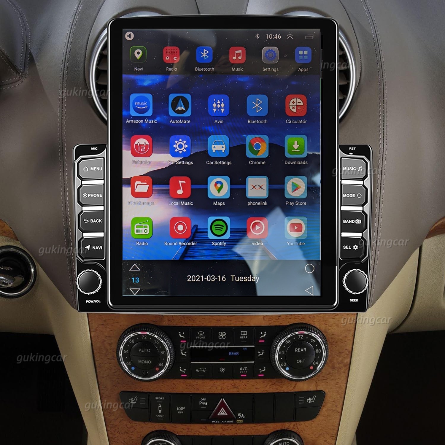 CarPlay Android 13 For Mercedes-Benz ML350 GL450 2007-2011 Car Radio Stereo 9.7"