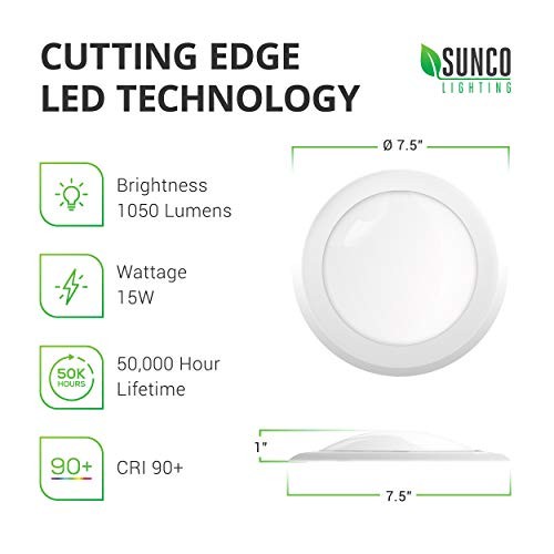 24 Pack 5 Inch / 6 Inch Flush Mount Disk LED Downlight, 5000k Daylight