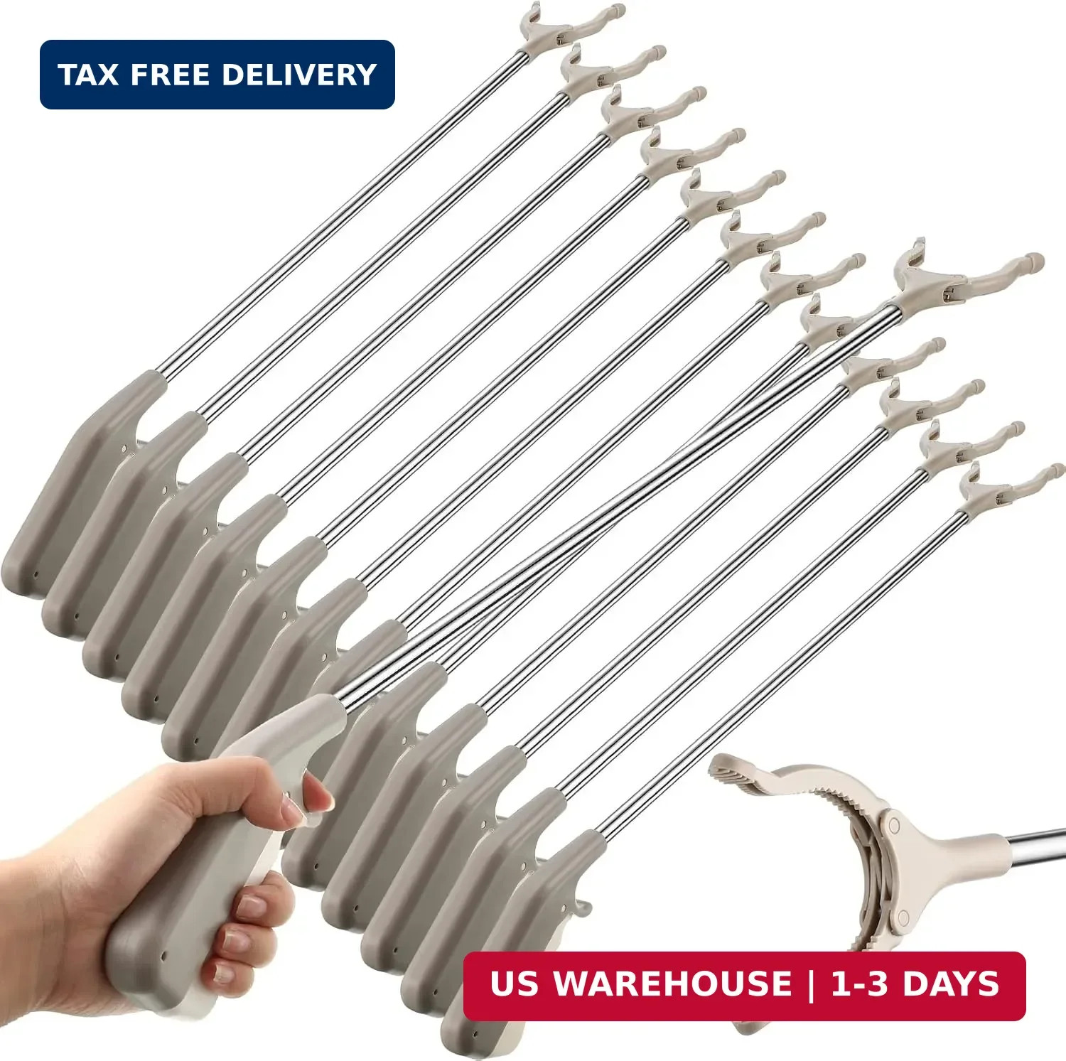 12 Pieces Reacher Grabber Tool Heavy Duty Grabbers Bulk for Elderly Grab Reachin