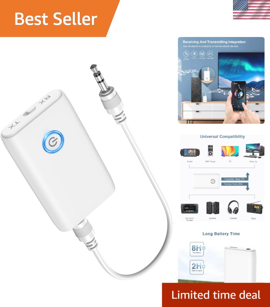 Upgraded Bluetooth 5.3 Portable Transmitter & Receiver - Lossless Sound Quality