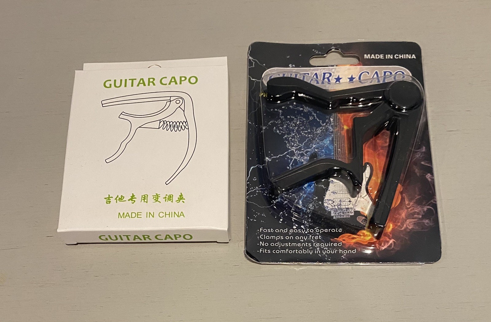2 Guitar Capos Capo for 6-String Acoustic and Electric Guitars Clamp On