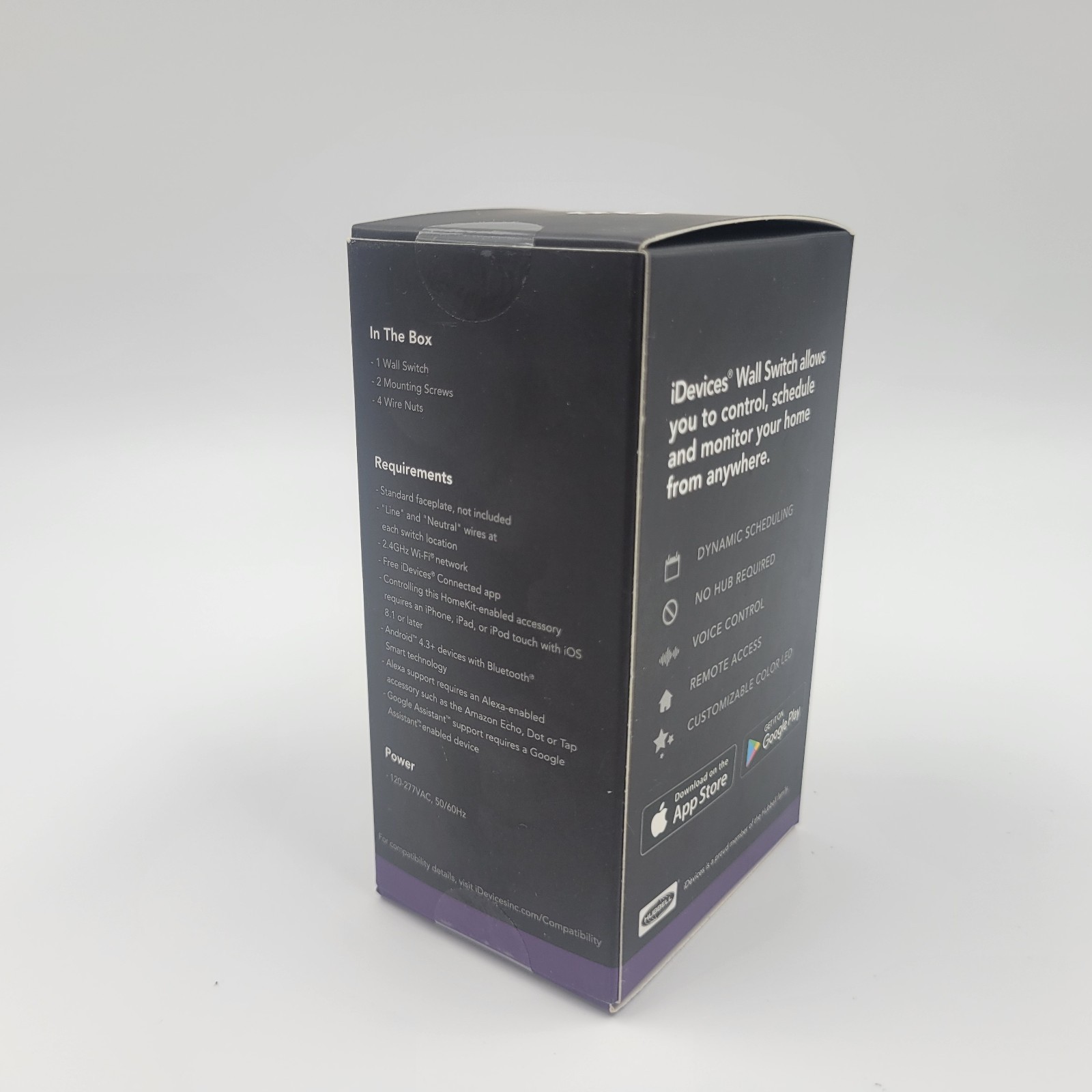 New - iDevices HS-IDEV008HW WiFi Enabled In-Wall Smart Light Switch Single Pole
