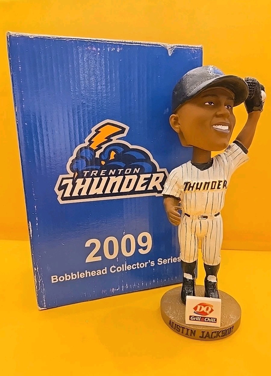 🔥2009 Austin Jackson MiLB Trenton Thunder Bobblehead NIB-SGA-NY Yankees🔥