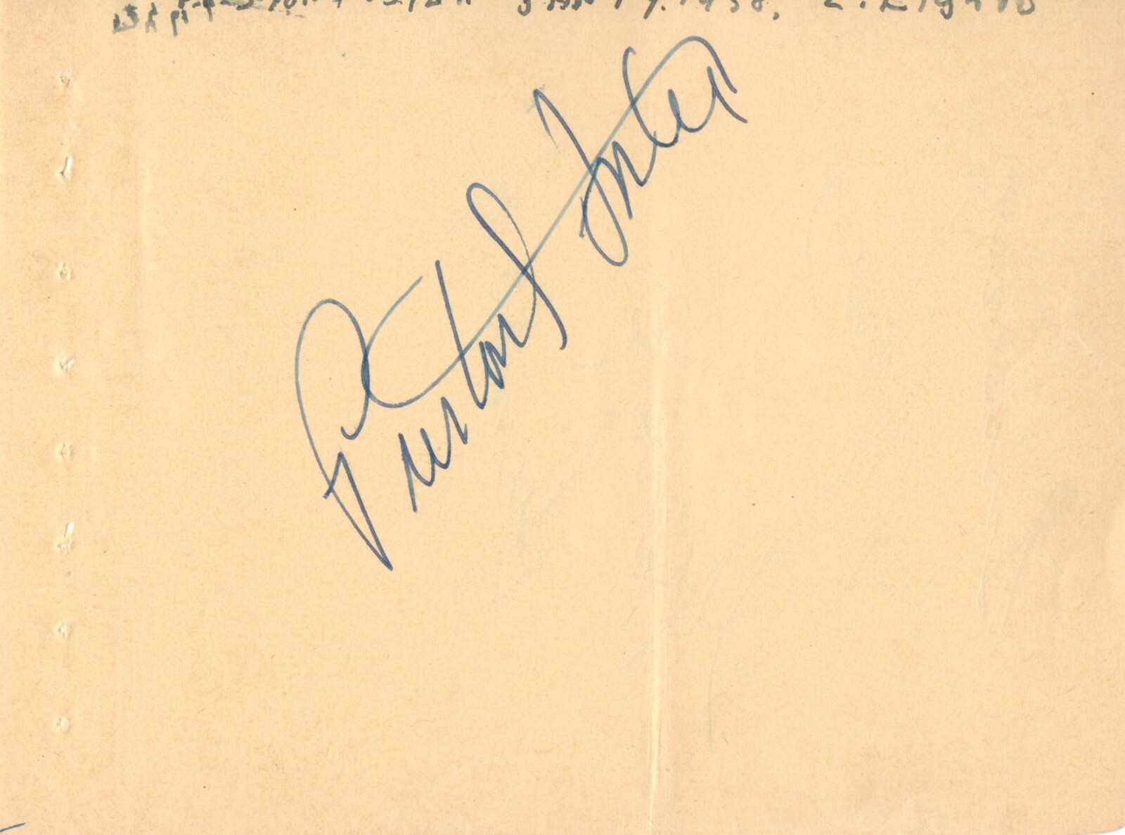 Preston Foster. (1901-1970). My friend Flicka. Signed 1937 album page. COA