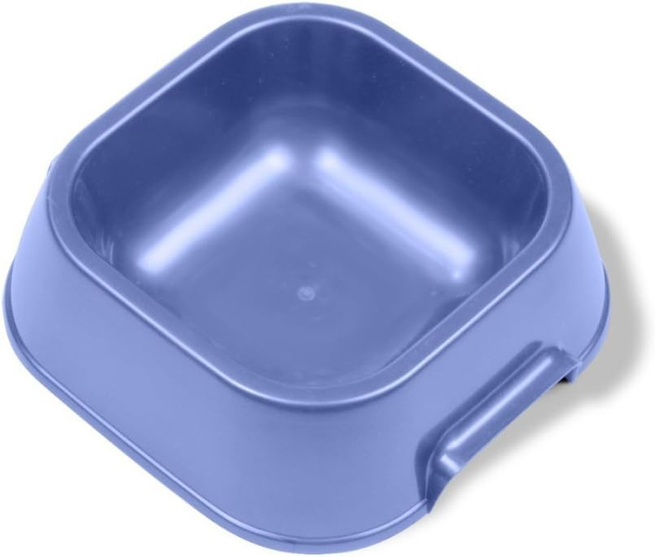 Pet Food and Water Bowl, 16 Oz Capacity Plastic Dish for Dogs and Cats, Wide No-