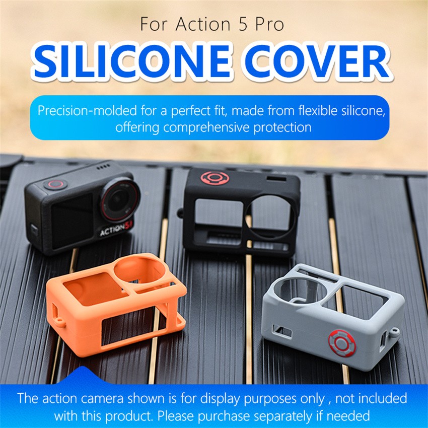 Action Camera Silicone Protective Case with Hand Strap For DJI Action 5 Pro