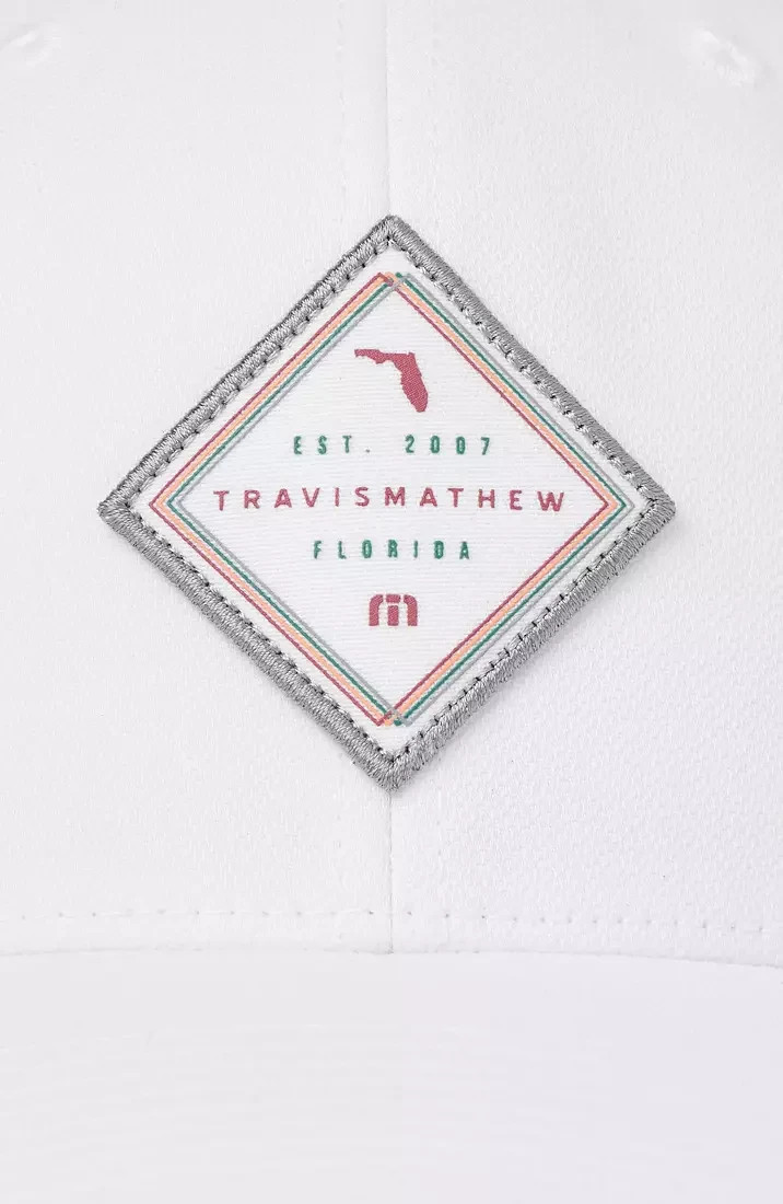 Travis Mathew Florida Hat Loan Shark Snapback OS Adjustable White FlexFit NEW