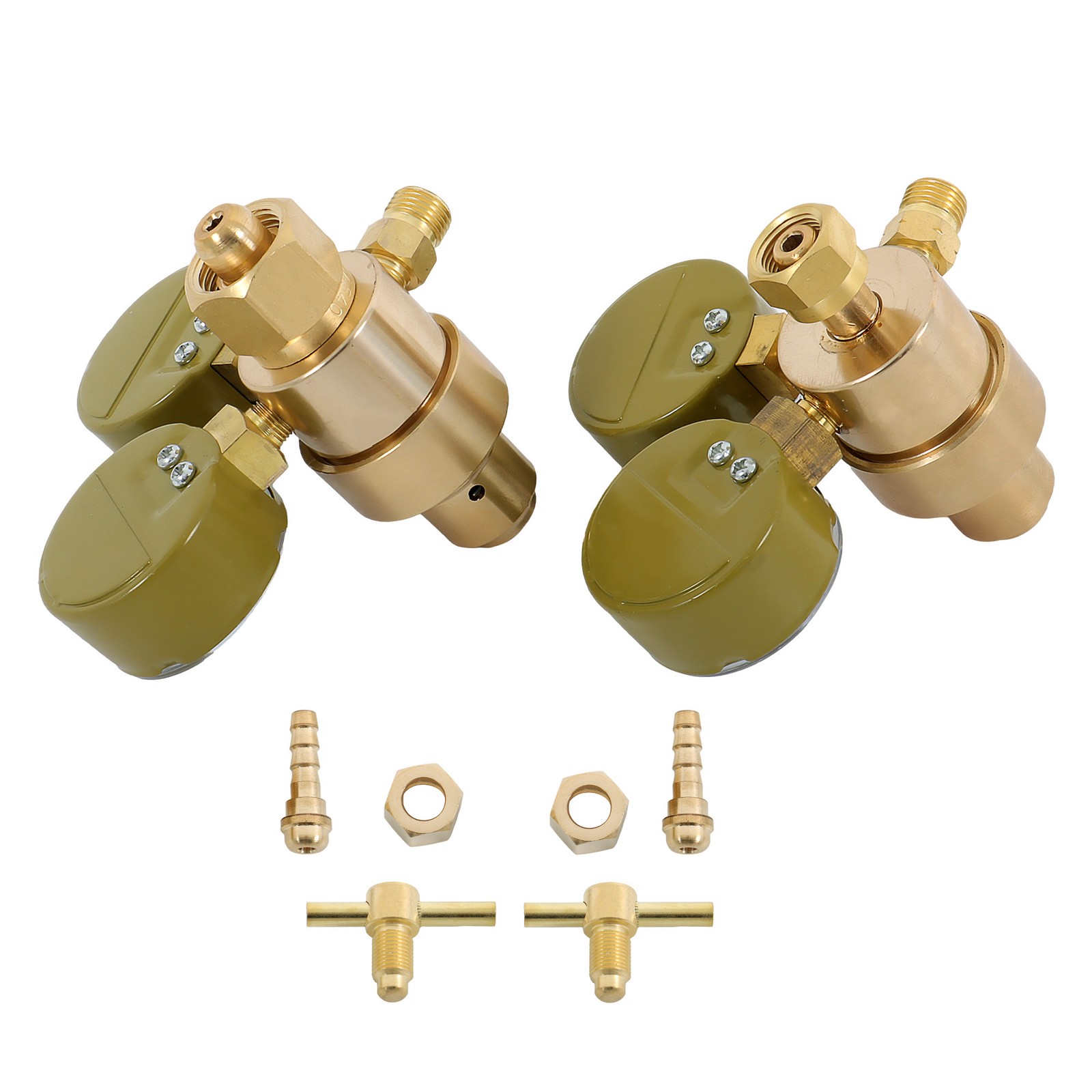 OXYGEN & ACETYLENE Regulators Fit Victor Gas Torch Cutting Solid Brass 4 Welding
