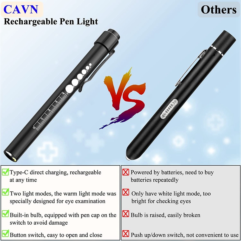 Pen Light with Pupil LED Penlights for Nurses Nursing Student A9O85400