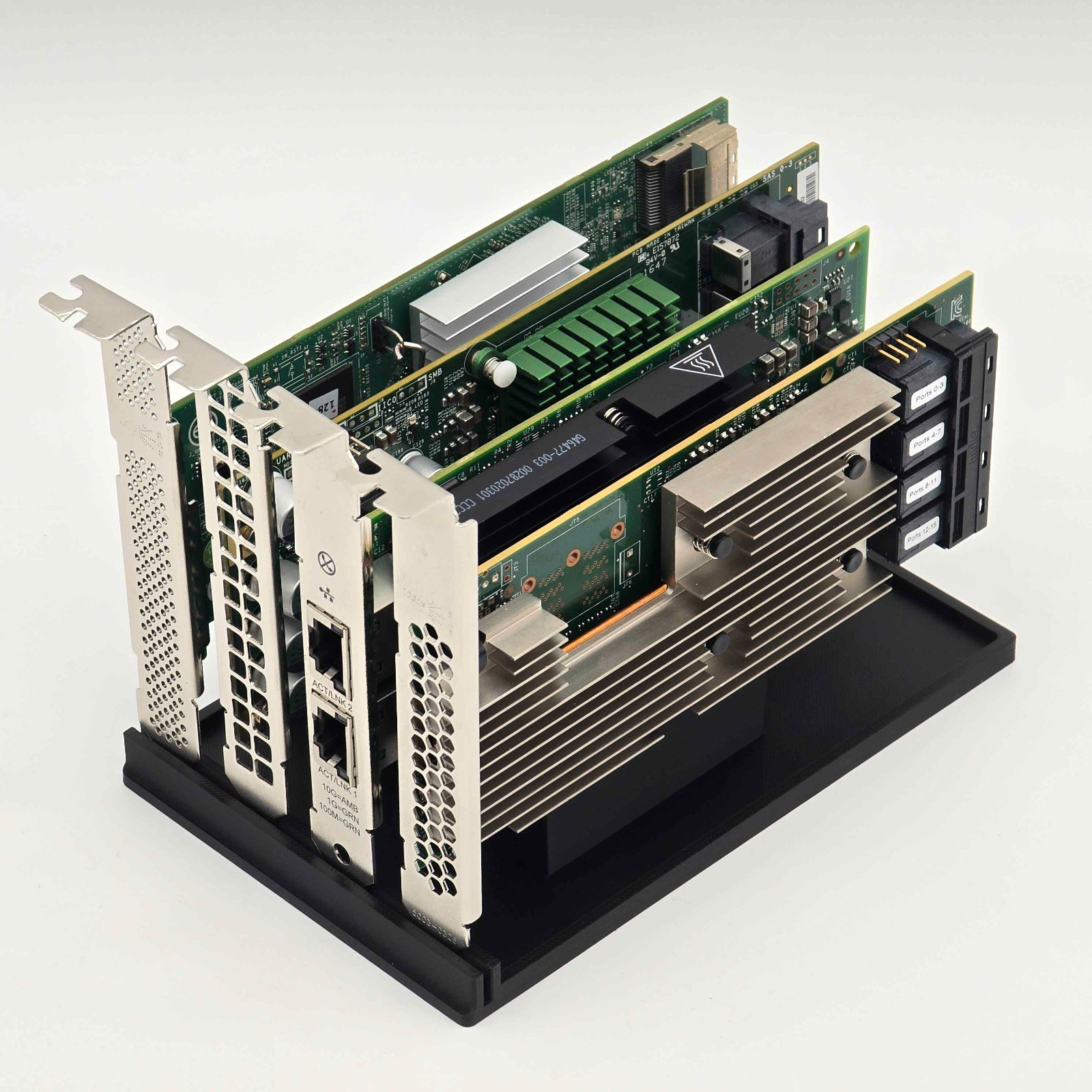 PCIe PCB Card Storage Rack Organizer Holder Tray for HBA NIC RAID Controllers