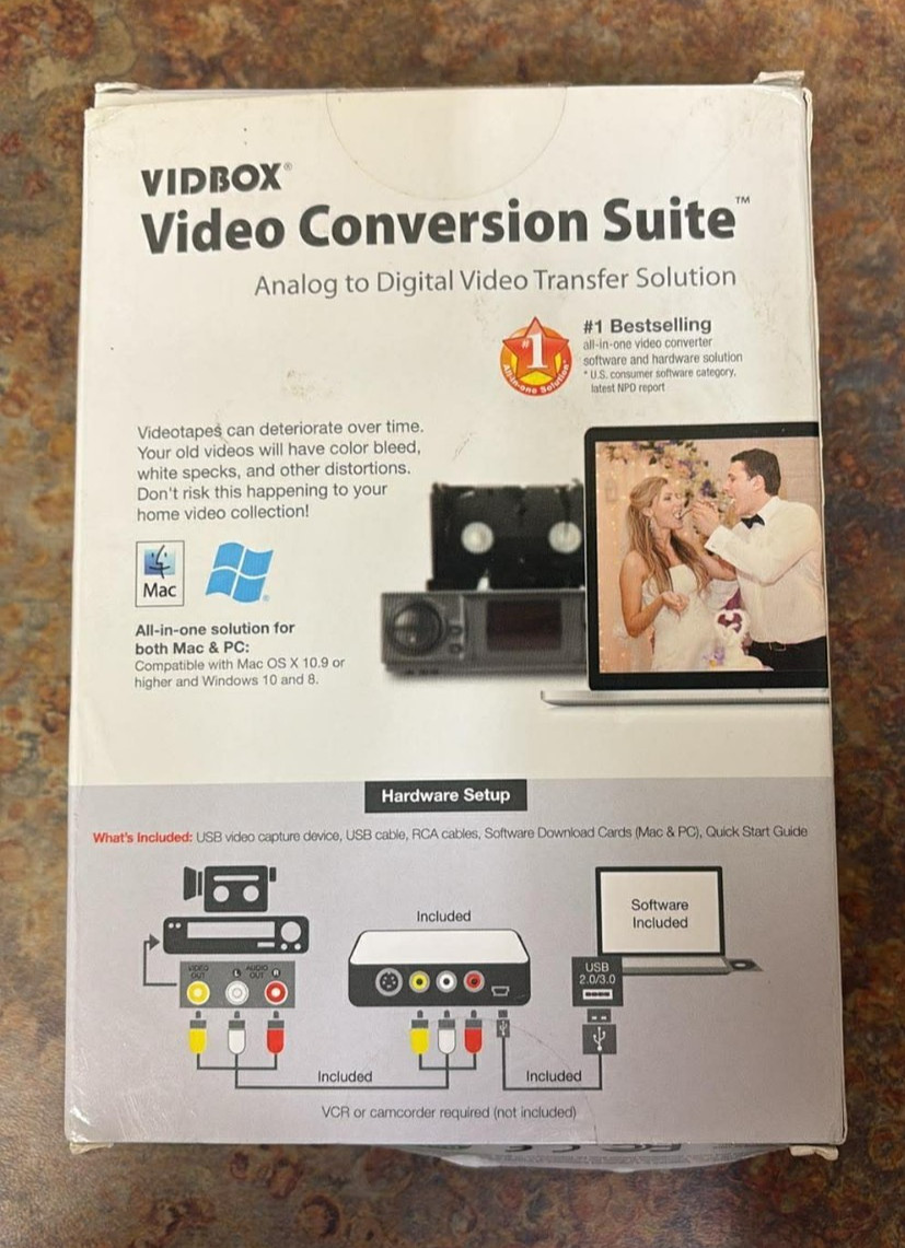 Vidbox Video Conversion Suite Analog To Digital Video Transfer Solution For PC