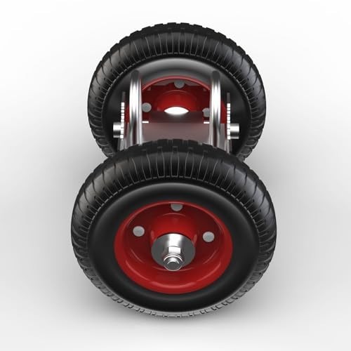 Heavy Duty 8" Rolling Gate Wheels with Double U-Bolts - Sliding Gate Rollers for