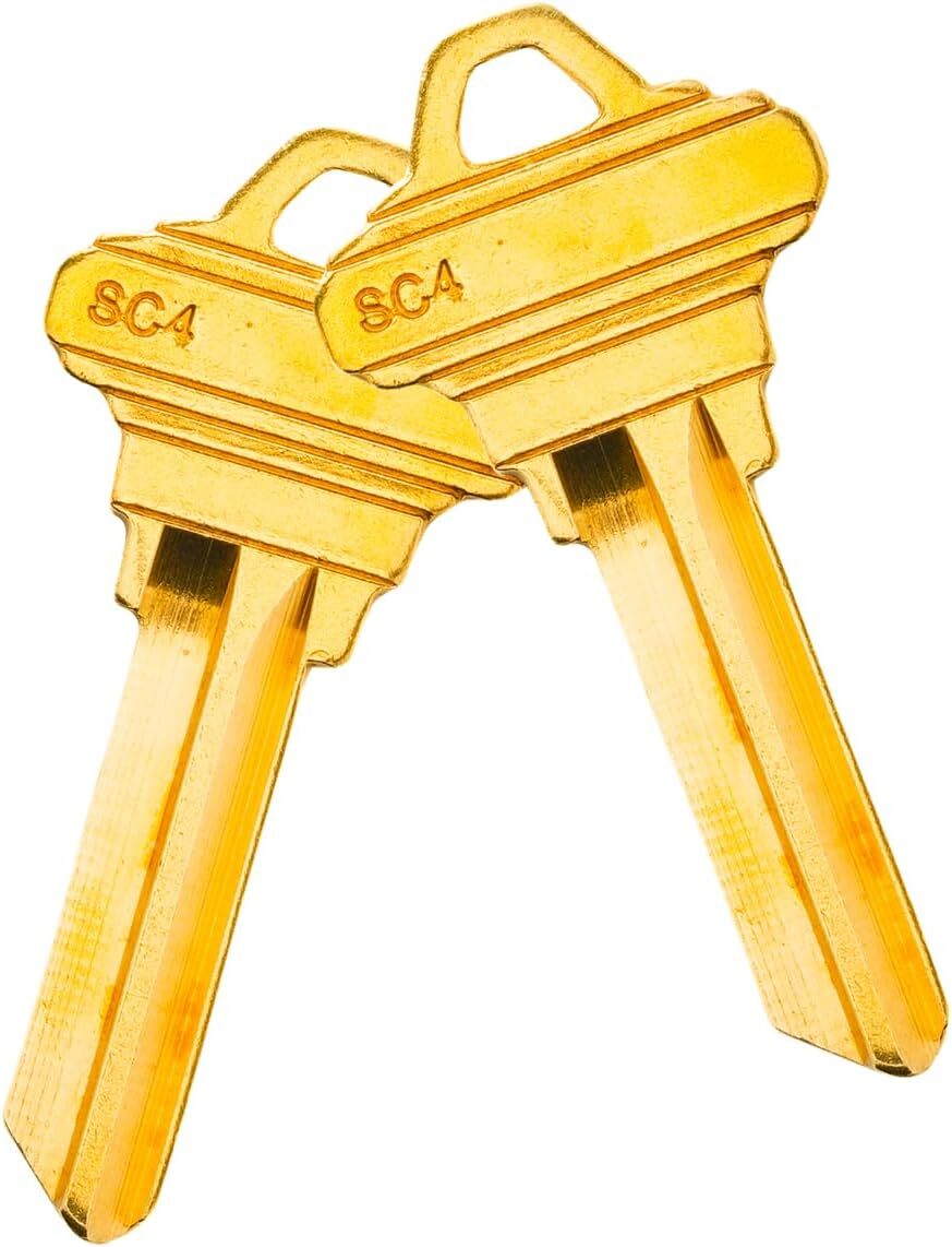 100 Keys SC4 Key Blanks Uncut Blank Keys Copper Structures Blank Keys 6SH1