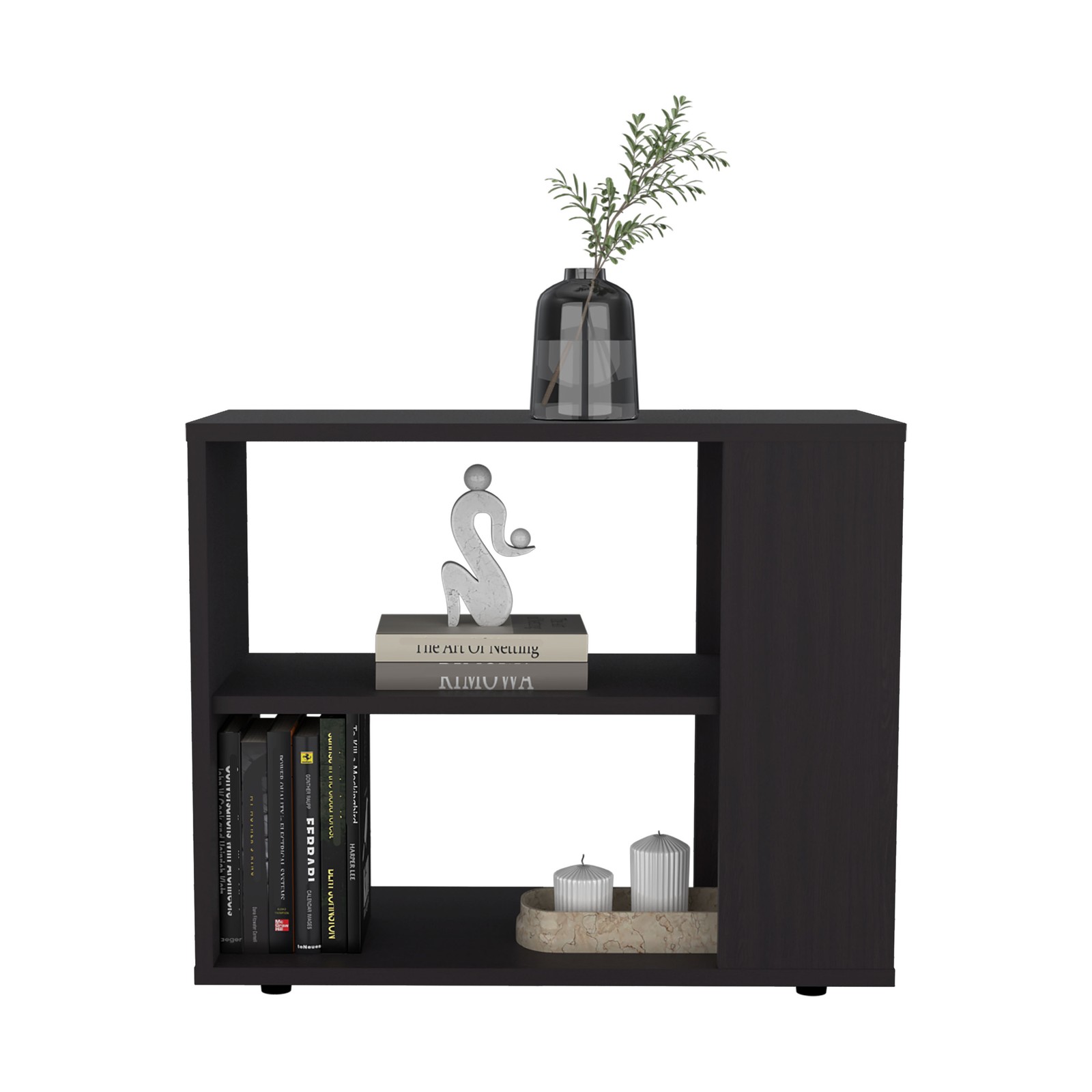 Sideboard Table, 4 Legs, 2 Shelves