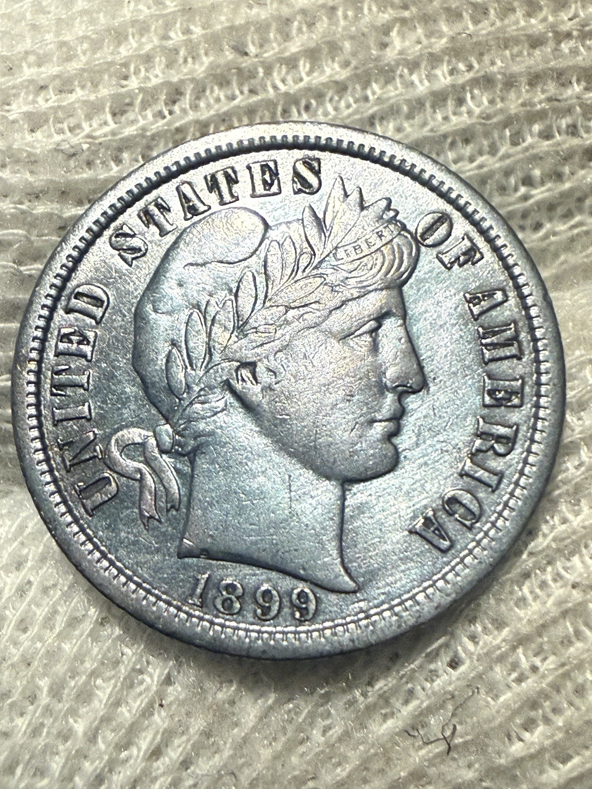 1899-O Barber Dime, Nice Toning, Choice BU++ Better Date! Original